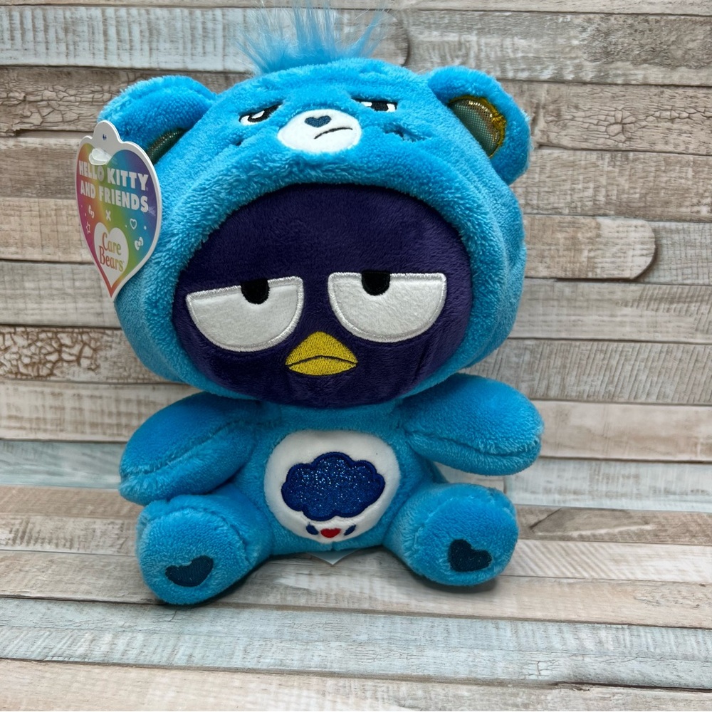New Hello Kitty & Friends Badtz- Maru 8” Grumpy Care Bear Stuffed Animal Plush
